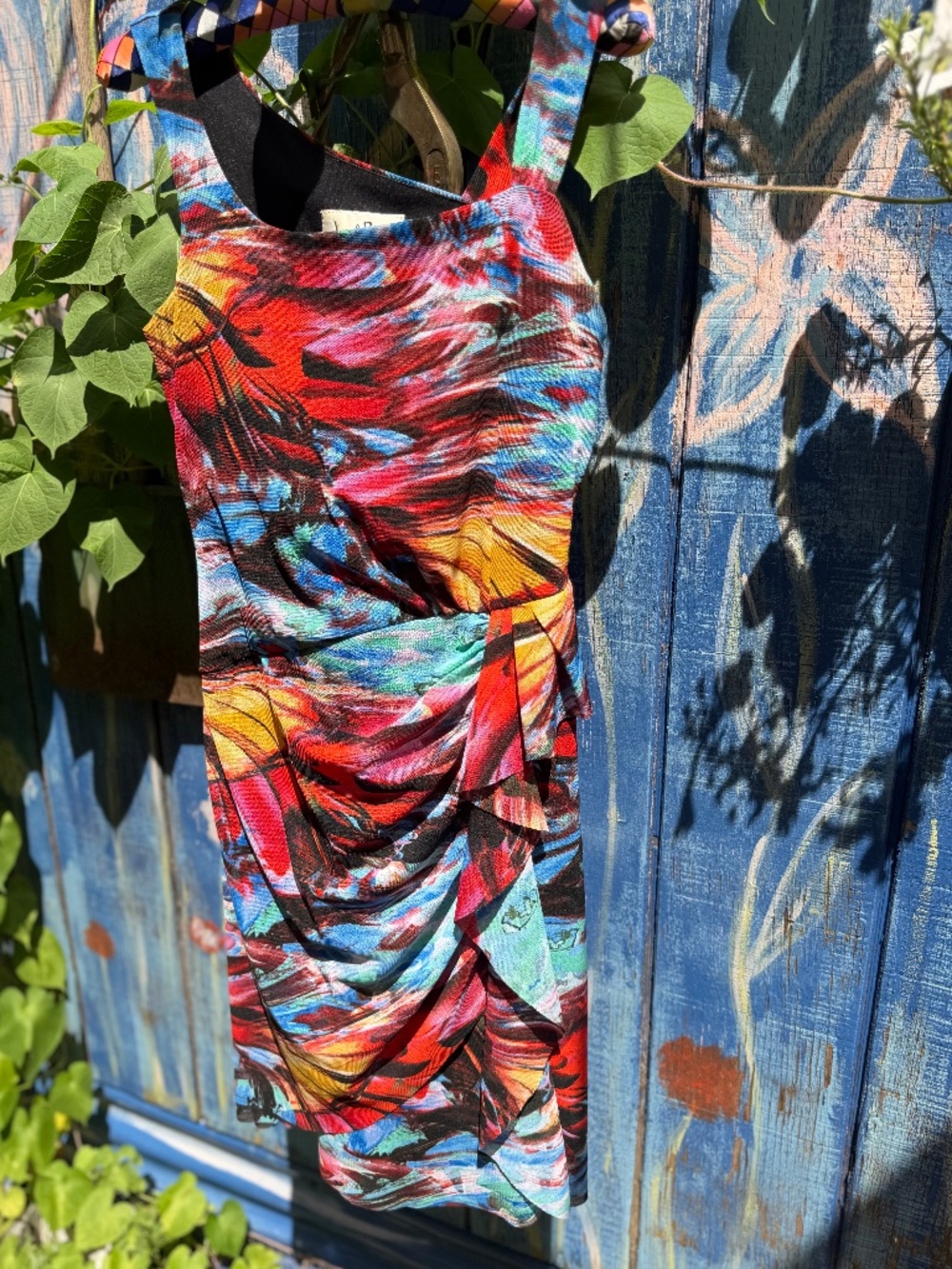 Joseph Ribkoff Abstract Watercolor Sheath Dress 6